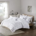 thumbnail image 3 of Intelligent Design Raina Fabric Metallic Printed Comforter Set in White/Silver, 3 of 5