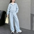 thumbnail image 4 of NAISIBABY Girls Outfit Sets Size 12,Long Sleeve Casual Cute Fashion Hoodies and Pants 2-Piece Set Clothes Blue, 4 of 9