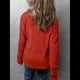 thumbnail image 5 of Camisetas Henley de Larga con Cuello en V para Mujer, Túnicas de Punto Informales, Conjuntos de Otoño con Abertura para el Pulgar. Rojo XL, 5 of 6