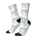 thumbnail image 1 of Balery White Birds Calcetas Largas con Estampado para Hombre y Mujer – Suaves y Transpirables, Talla Única (US 5-11), 1 of 6