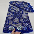 thumbnail image 3 of Tela de encaje africano , lentejuelas bordadas, encaje de tul de red francés para baile de graduación, boda nigeriana, vestidos de , Azul Sunnimix tela de encaje africano, 3 of 4