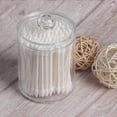 thumbnail image 7 of Qtip Holder Dispenser for Cotton Ball, Cotton Swab, Cotton Round Pads, Floss - Clear Apothecary Jar Set for Indoor Canister Storage Organization, Vanity Makeup Organizer By PULMCheerger, 7 of 7