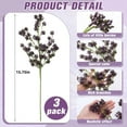 thumbnail image 2 of Artificial Berry Picks Branches,Pack of 3 Fall Seed Branche,Sedum Berry Branches for Mantel,Autumn,Harvest DIY Decorations,Purple, 2 of 7