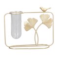 thumbnail image 4 of Florero De Planta De Escritorio, Florero Hidropónico Con Forma De Hoja De Metal De Material De Hierro De Vidrio Elegante Decorativo Para Accesorios De Fotos Para Decoración Del ANGGREK No, 4 of 8