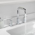 thumbnail image 4 of PARLOS 2-Handle Widespread Bathroom Sink Faucet with Metal Pop-up Drain and Supply Hoses, Polished Chrome, 4 of 10