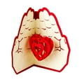 thumbnail image 1 of OULII 1Pack Custom Greeting Choice Anniversary Cards Red 3D Up, 1 of 4