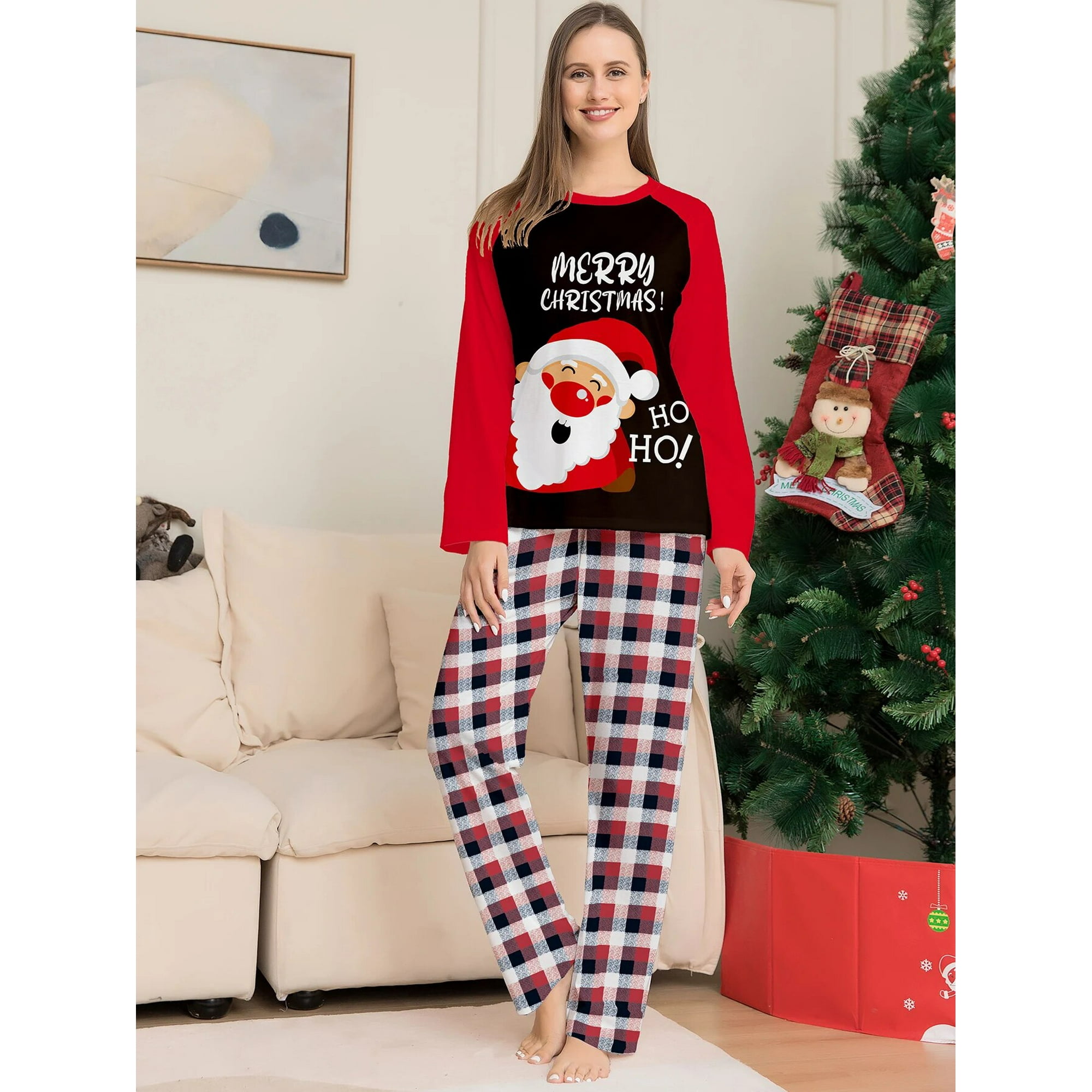 Christmas Family Matching Pajamas Mother Daughter Father Son