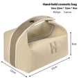 thumbnail image 3 of Waterproof Women Multifunctional Portable Canvas Crossbody Hard Shell Square Storage Small Travel Case Toiletries Makeup Bag Deep Blue, 3 of 6
