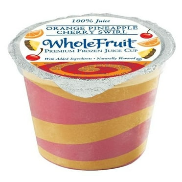 Whole Fruit Orange Pineapple and Cherry Swirl Premium Frozen Juice Cup, 4.4 Ounce -- 96 per Case