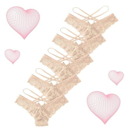 QIPOPIQ Underwear for Women Plus Size Five Pairs Of Lace For Panties