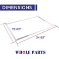 thumbnail image 3 of Whole Parts Refrigerator French Door Seal Gasket Assembly, Gray Color, Part# DA97-12522J - Replacement & Compatible with Some Samsung Refrigerators, 3 of 8