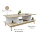 thumbnail image 4 of Mesa de Centro Relan Bari con Entrepaños Blanca y Beige, 4 of 6