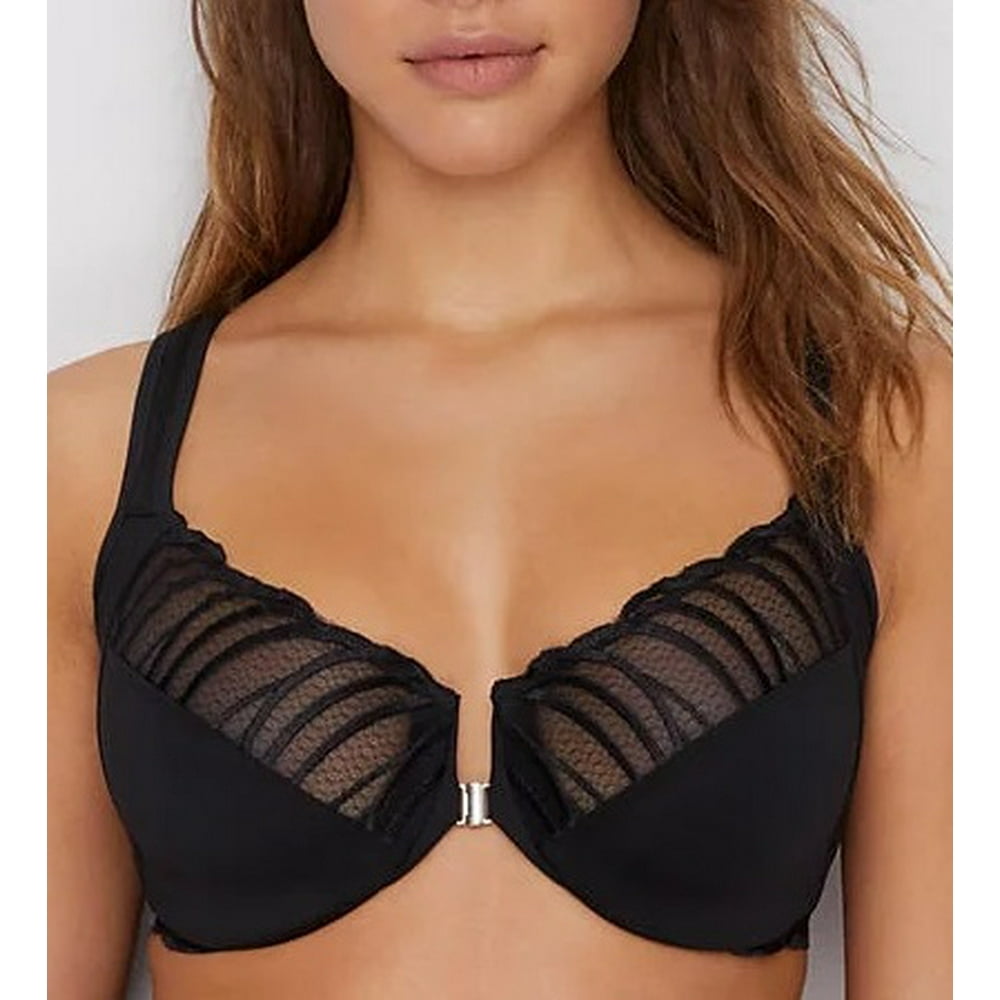 Paramour PARAMOUR Black Angie Front Close Underwire Minimizer Bra, US 38DD, UK 38DD, NWOT