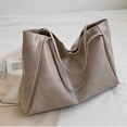 thumbnail image 5 of Mwjwdo Women's Vintage Soft Faux Leather Bucket Tote Bag, Solid Color Large Capacity Top Handle Crossbody Shoulder Purse for Daily Commute Beige, 5 of 9