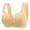 Beige bras, variant on Sports Bralettes for Women Plus Size Lace Trim Front Closure Comfort Wireless Bras Ladies Elder Full Coverage Push up Bra