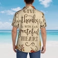 thumbnail image 4 of Pofeuu Thanksgiving With A Grateful Heart Print Hawaiian Shirt for Men Sleeves Casual Button Down Summer Beach Dress Shirts T-Shirts,XX-Large, 4 of 7
