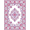 Pink Purple, Pattern 4, variant on ODIKA Round Fairytale Carousel Scattered Blossoms Traffic for Entryway, Kitchen, Mudroom, Stain Resistant Flatwoven