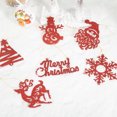 thumbnail image 2 of Merry Christmas Decorations Glitter Iron Deer Santa Claus Snowman Elk Pattern Ornaments Xmas Tree Pendant Kids DIY Hanging Gift, 2 of 5