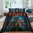 thumbnail image 2 of Tron Ares Themed Bed Sheet Set Three Piece Set 53x79 In ches Comfortable And Skin Friendly Unique Design Creating A Star Studded Night Home Decor Gifts For Family Friends fans, 2 of 6