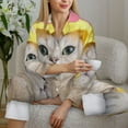 thumbnail image 6 of Uemuo A Funny Cat Pattern Womens Pajama Sets,PJ Set for Women,Pajamas for Women Logo,Long Sleeve Pajama Set for Women,Soft Long Sleeve Top With Pants-X-Large, 6 of 9