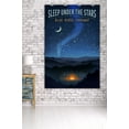 thumbnail image 3 of Blue Ridge Parkway, Sleep Under the Stars, Tent and Night Sky (36x54 Giclee Gallery Art Print, Vivid Textured Wall Decor), 3 of 3