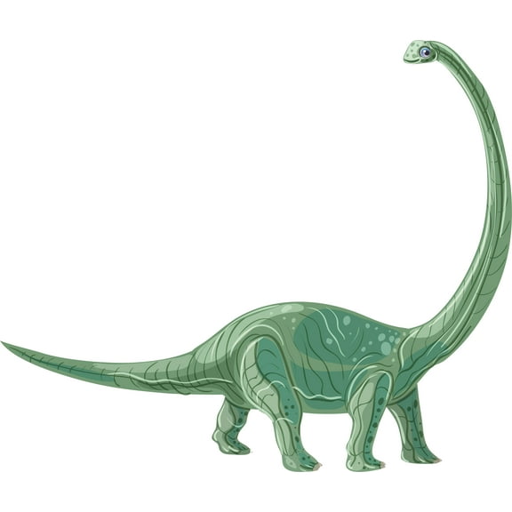 Long Neck Dino Dinosaurs Dinosaur Customized Wall Decal - Custom Vinyl Wall Art - Personalized Name - Baby Girls Boys Kids Bedroom Wall Decal Room Decor Wall Stickers Decoration Size (40x40 inch)