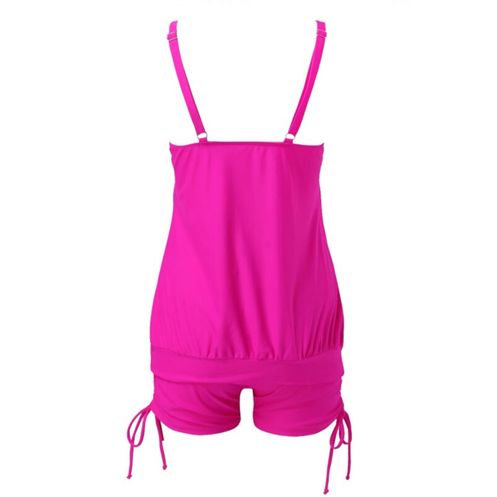 Jsaierl Women's 2 Piece Tankini Swimsuits Blouson Swim Tops Summer Print Swimwear Conservative Vacation Tankini Tops with Swim Shorts Tankini Bathing Suits Plus Size