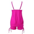 thumbnail image 3 of WREESH Womens Tankini Swimsuit Solid Color Swimwear Two-Piece Slim Swimsuit Bikini Straped Swimsuits Beach Bathing Suit Hot Pink, 3 of 9