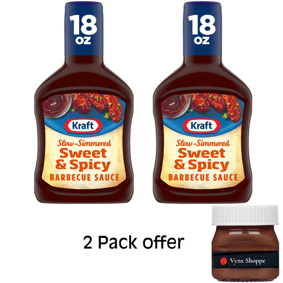 Kraft Sweet & Spicy Slow-Simmered Barbecue Sauce, 18 oz Bottle