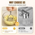 thumbnail image 5 of Potato Masher, 2025 New Stainless Steel Mashed Potato Masher Ricer, Professional Integrated Masher Kitchen Tool for Avocado Bean Food Vegetables Fruits (style-A), 5 of 8