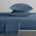 thumbnail image 3 of Twin Size 100% Egyptian Cotton Bed Sheets Luxury 800 Thread Count 4Pcs Sheet Set - Medium Blue Solid Sateen Weave for Soft & Silky Feel Long Staple Cotton 26" Inch Deep Pocket, 3 of 7