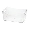 thumbnail image 3 of YBM Home Plastic Bin Organizer for Cabinet and Kitchen, Clear, Small 9.4 in. L x 6.6 in. W x 4 in. H, 3 of 15