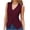 Wine, variant on QSXADF Women's Sleeveless Blazer Vests Button Closure V Neck Hoodless Solid Fall Casual Ladies Outdoor Jacket