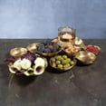 thumbnail image 3 of Cluster Serving Tray- Cluster of 9-piece Round Serving Bowl Cluster, Z-odax Dark Gold Finish, Cluster Serving Bowls 19 in x 12 in x 2.5 in, 3 of 7