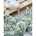 thumbnail image 2 of Watercolor Green Leaves Outdoor Pillow Covers Set of 2, Decorative Waterproof Throw Pillow Case, Natural Plant Cotton Linen Soft Cozy Cushion Pillowcases, 2 of 6