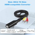 thumbnail image 2 of Câble Adaptateur Vidéo Support 1080p Haute Résolution Anti-Interférence Stable Pilote de Signal Images Claires Gratuites 1.5m Av vers Hdmi compatible Grand Sc, 2 of 5