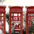 thumbnail image 6 of Cheers.US Christmas Snow Globe Lantern Phone Booth, Swirling Water Glittering Battery Operated Festicval Ornament with Timer for Christmas Tabletop Centerpiece Home Decoration, 6 of 7