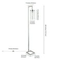 thumbnail image 4 of Evelyn&Zoe Modern Metal Floor Lamp with Seeded Glass Shade, 4 of 11