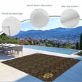 thumbnail image 3 of Brown Golden Floral Outdoor Rug for Patio/Deck/Porch, Non-Slip Large Area Rug 5 x 8 Ft, Modern Abstract Art Spring Flowers Indoor Outdoor Rugs Washable Area Rugs, Reversible Camping Rug Carpet Runner, 3 of 8