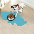 thumbnail image 2 of XINGXIANG Halloween Pet Feeding Mat - Bat Shape Felt Placemat for Cats Dogs 16.92x9.84 Inch Waterproof Dining Mat Floor Protection Bat,Halloween Cat,Halloween Dog E, 2 of 7