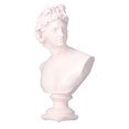 thumbnail image 1 of Figura de personaje de estilo nórdico, busto, estatua, adorno artesanal para escritorio, sala de estar, oficina, blanco lechoso y rosa, 1 of 14