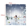 thumbnail image 4 of 2 cortinas de poliéster con diseño navideño para ventana, decoración para dormitorio 23, 4 of 5