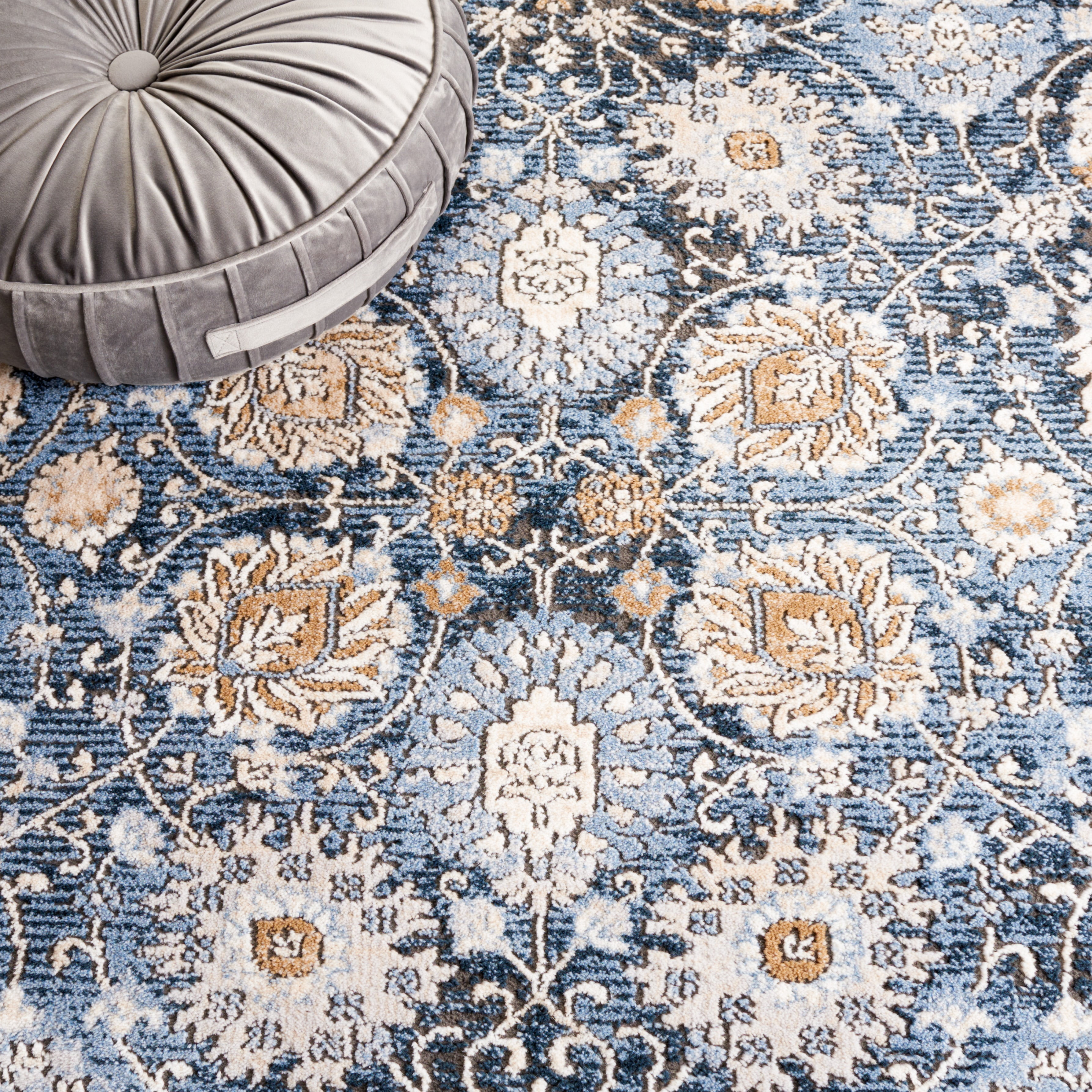 SAFAVIEH Rosewood Axum Oriental Area Rug, Ivory/Blue, 5'3" x 7'6"