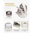thumbnail image 3 of Mochila LOVEVOOK para portátil de mujer de 15,6 pulgadas con puerto USB, color beige, 3 of 7