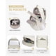 thumbnail image 3 of Mochila LOVEVOOK para portátil de mujer de 15,6 pulgadas con puerto USB, color beige, 3 of 7