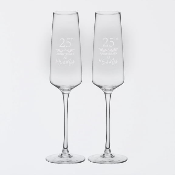 25th Anniversary Champagne Flute Set – Mr & Mrs Design