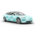 thumbnail image 6 of Rwraps Blue Argyle Starched Linen Matte Vinyl Film Wrap 59in x 9ft Vinyl Vehicle Car Film Sheet Roll, 6 of 9