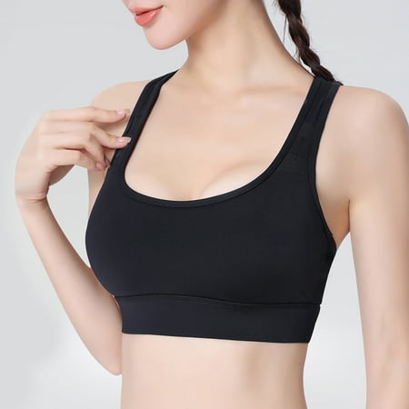 EOYWHK 1PC Wireless Bras  Women s Sports Underwear Fitness Yoga Quick-drying Shockproof Vest Running Sports Bra