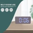 thumbnail image 2 of Shisuyan LED Digital Clock with Alarm for Home Simple Grey Plastic Design Fits Any Room Decor 4.7 Inches, 2 of 8