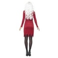 thumbnail image 3 of 49" Red and White Beauty Bones Women Large Fancy Dress Halloween Costume, 3 of 3